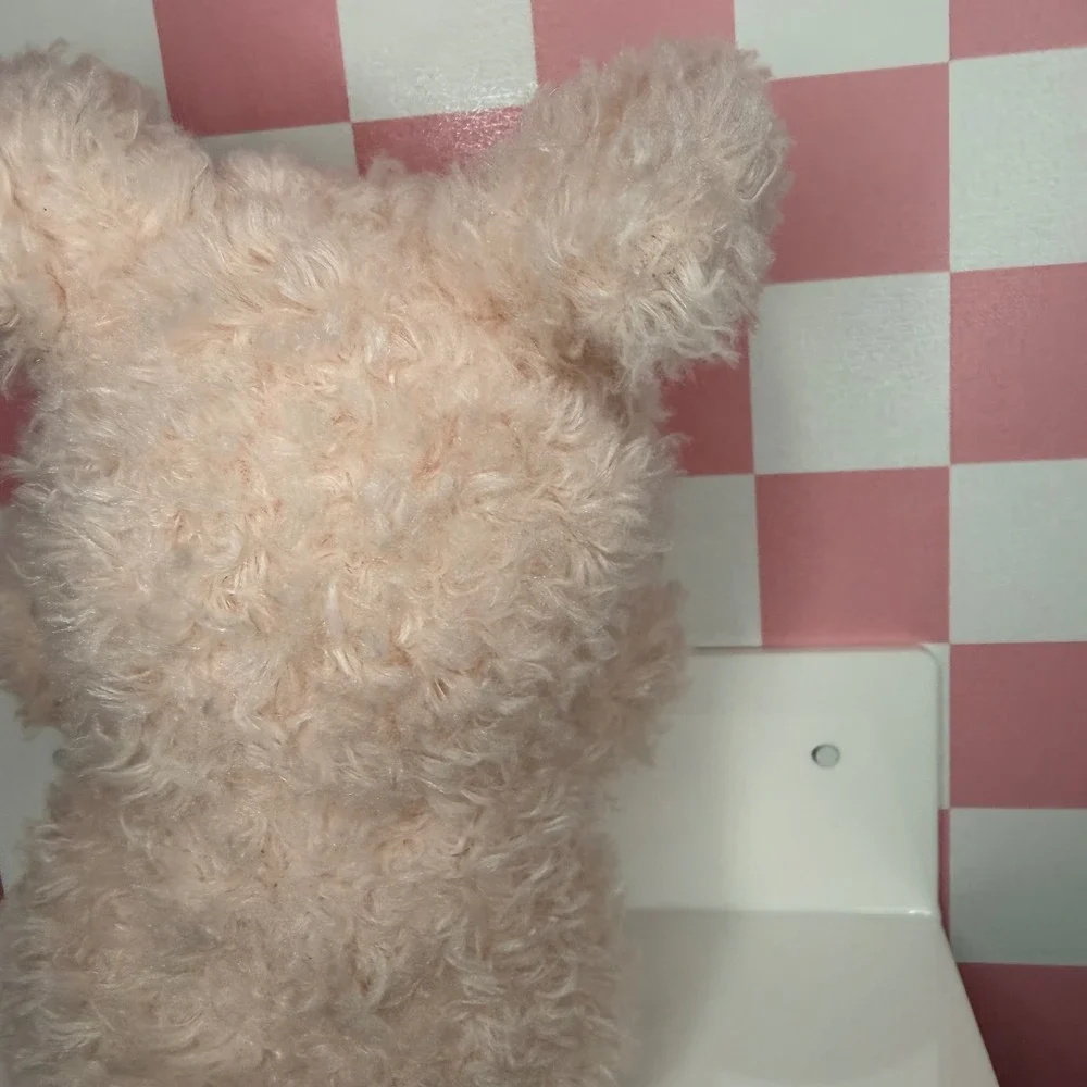 Jellycat Curvy Pig Plush Pink Curly‎ Fur Stuffed Animal Toy New With Tags - Picture 9 of 12